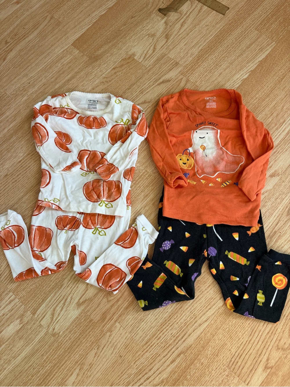 Carter’s Baby Girl Halloween Pajamas 18 Months Spooky Sweet Ghost & Pumpkins